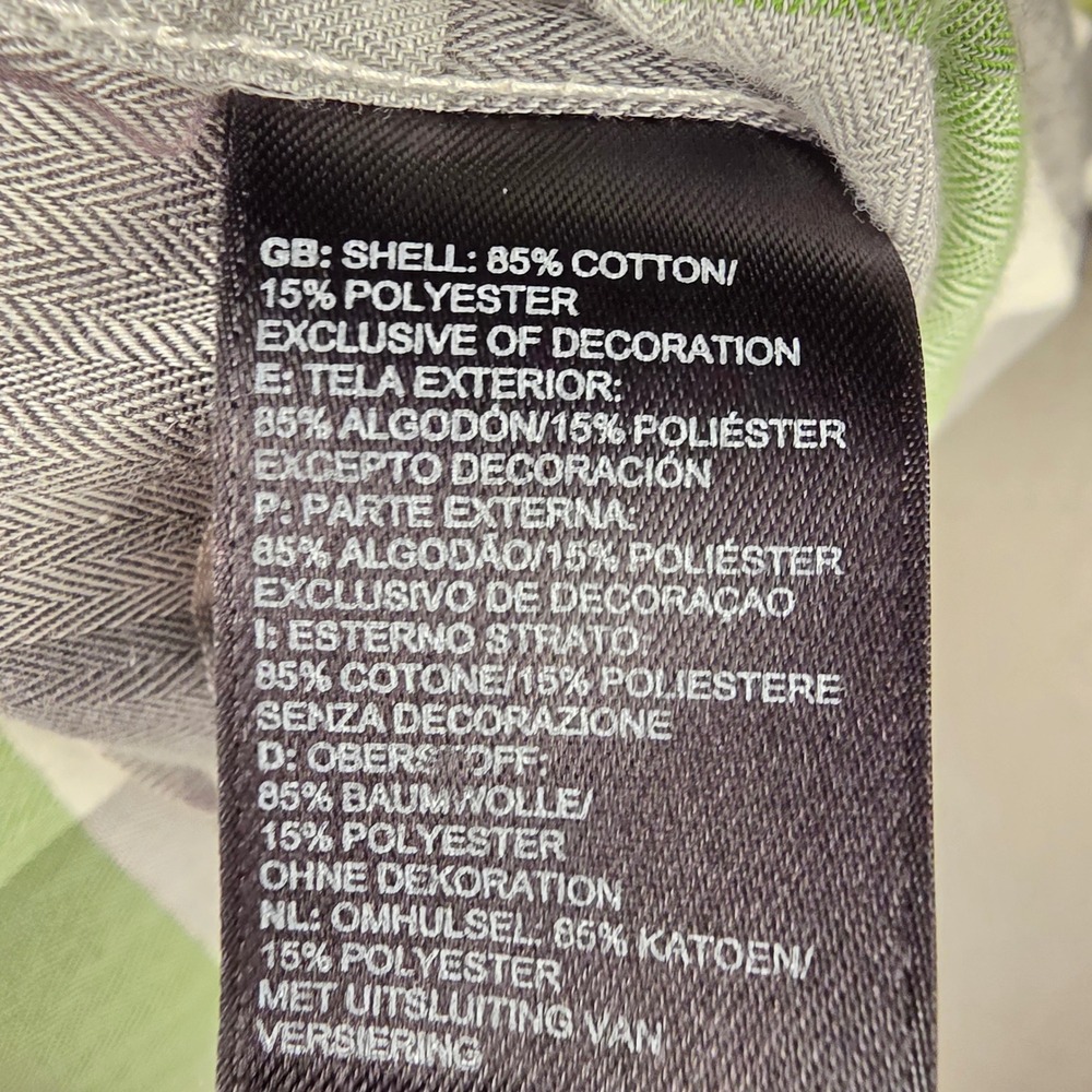 The North Face Mens Green Grey Plaid Short Sleeve Button Down Shirt Large - Picture 5 of 8